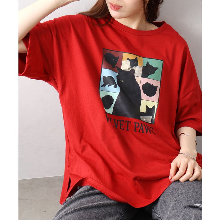 ＣＡＴ プリント Ｔシャツ | SpRay | 詳細画像16 