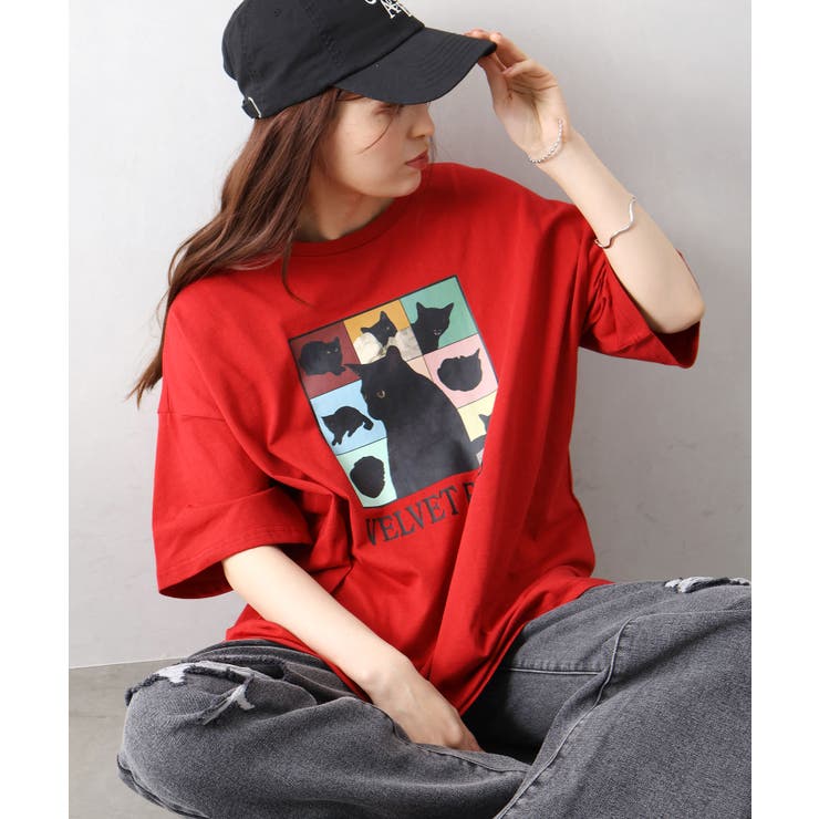 ＣＡＴ プリント Ｔシャツ | SpRay | 詳細画像18 
