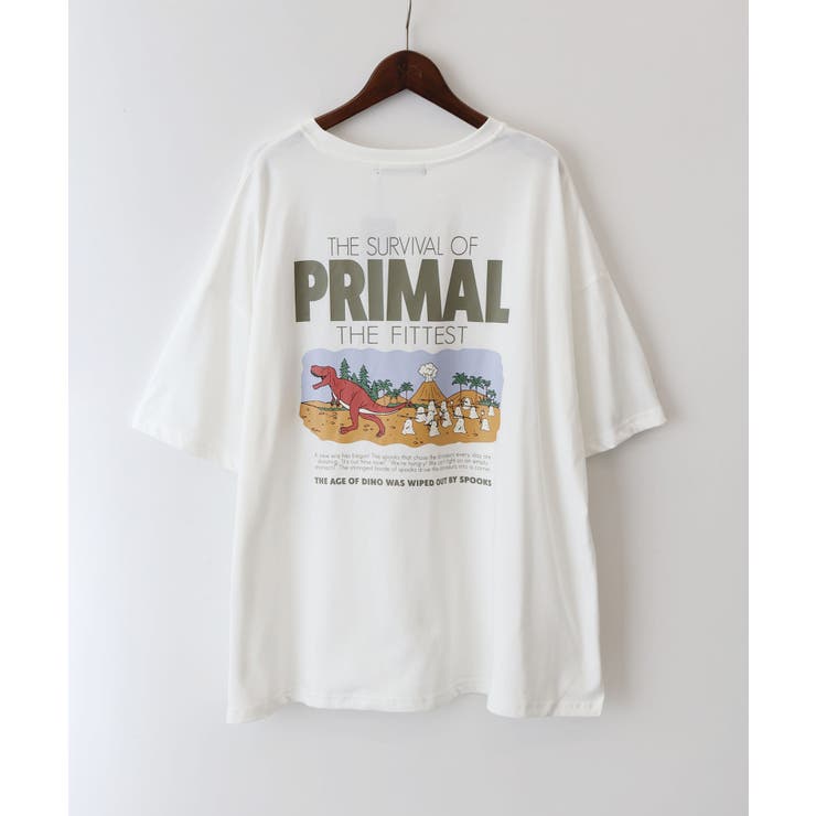 オフホワイト | 恐竜おばけ Ｔシャツ | SpRay