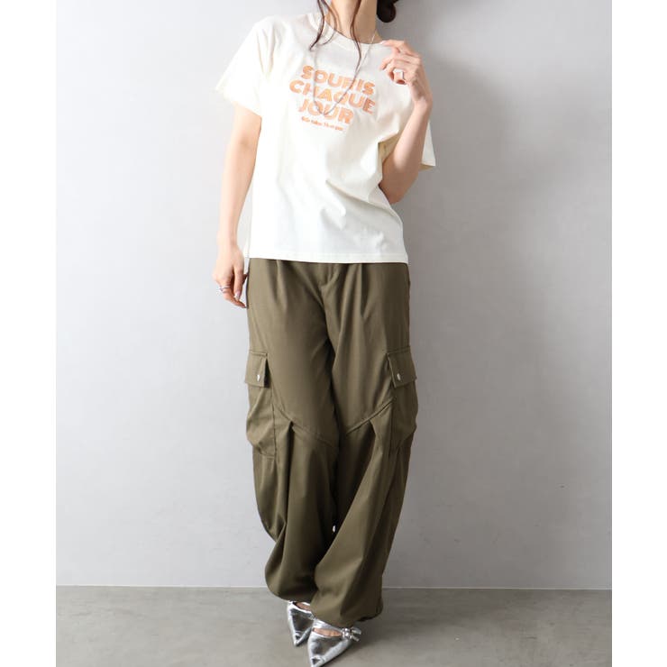 ラインロゴ刺繍 Tシャツ | SpRay | 詳細画像12 