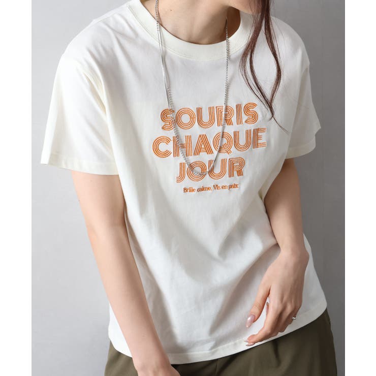 ラインロゴ刺繍 Tシャツ | SpRay | 詳細画像14 