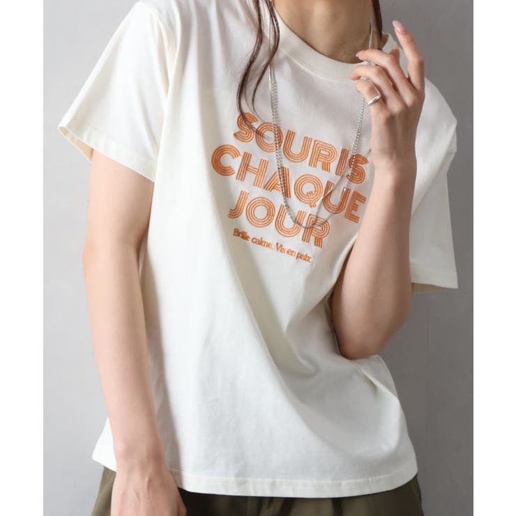ラインロゴ刺繍 Tシャツ | SpRay | 詳細画像15 