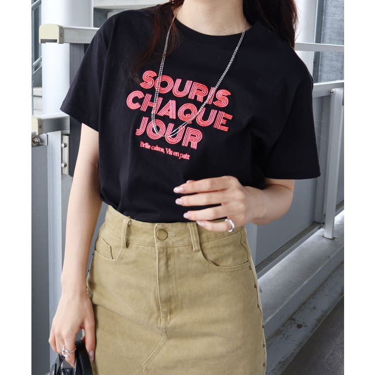 ラインロゴ刺繍 Tシャツ | SpRay | 詳細画像23 