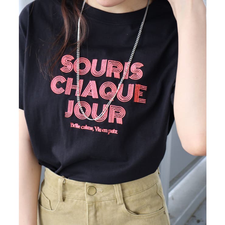 ラインロゴ刺繍 Tシャツ | SpRay | 詳細画像24 