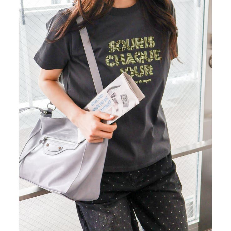 ラインロゴ刺繍 Tシャツ | SpRay | 詳細画像2 