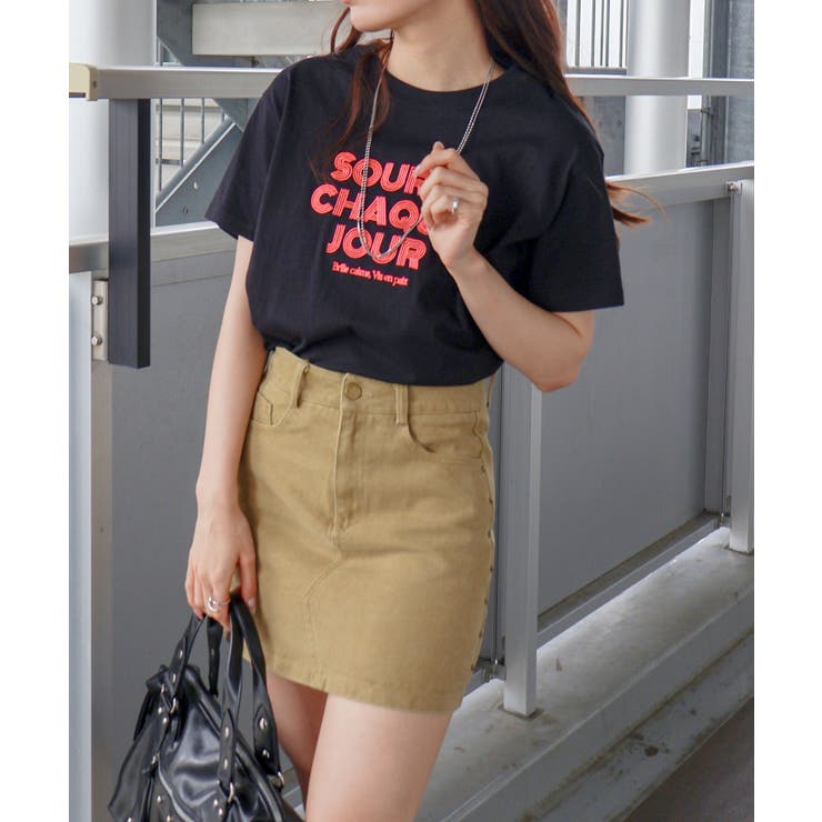 ラインロゴ刺繍 Tシャツ | SpRay | 詳細画像25 