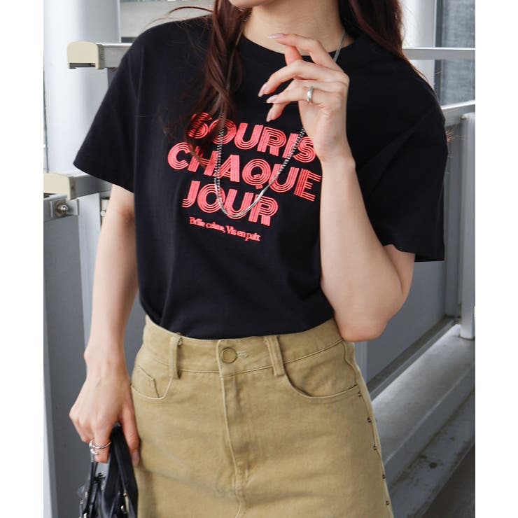 ラインロゴ刺繍 Tシャツ | SpRay | 詳細画像27 