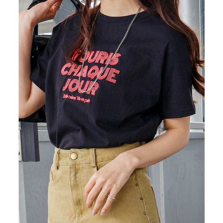 ラインロゴ刺繍 Tシャツ | SpRay | 詳細画像29 