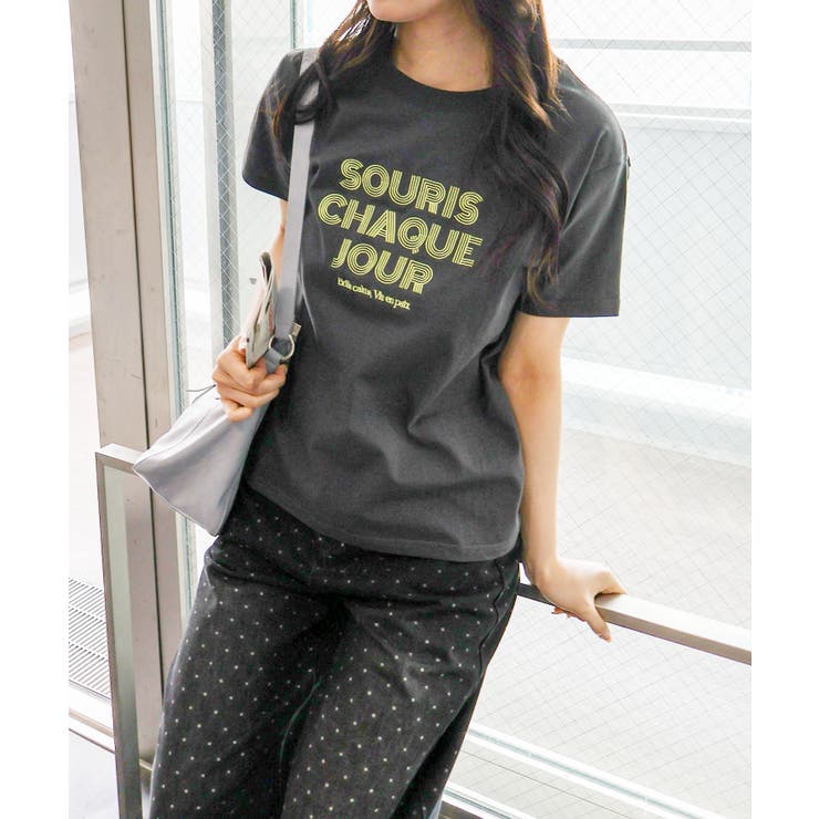 ラインロゴ刺繍 Tシャツ | SpRay | 詳細画像3 