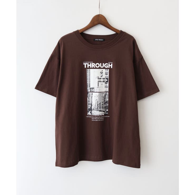 ブラウン | 汗染み防止フォト Tシャツ | SpRay
