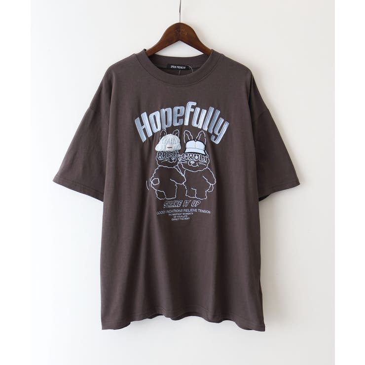 うさぎ刺繍Tシャツ | SpRay | 詳細画像8 