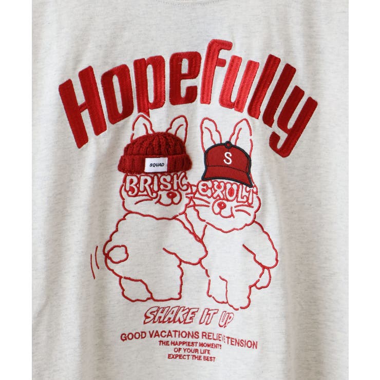 うさぎ刺繍Tシャツ | SpRay | 詳細画像10 
