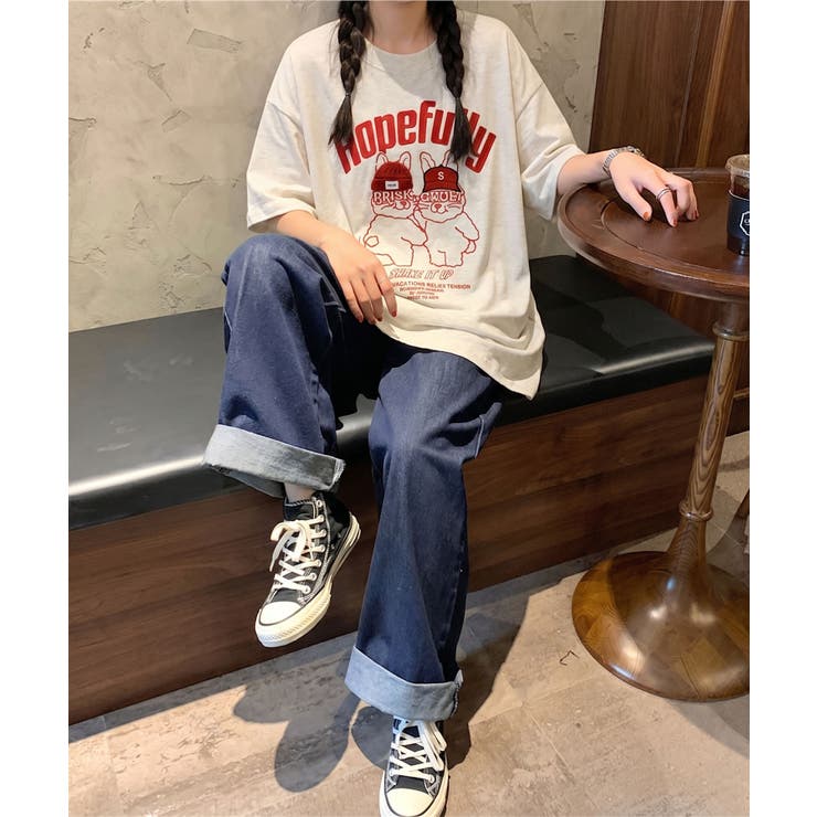 うさぎ刺繍Tシャツ | SpRay | 詳細画像14 