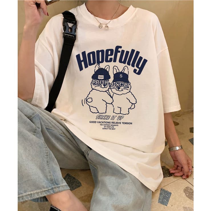 うさぎ刺繍Tシャツ | SpRay | 詳細画像16 