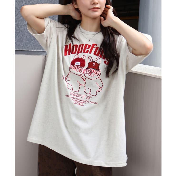 うさぎ刺繍Tシャツ | SpRay | 詳細画像22 