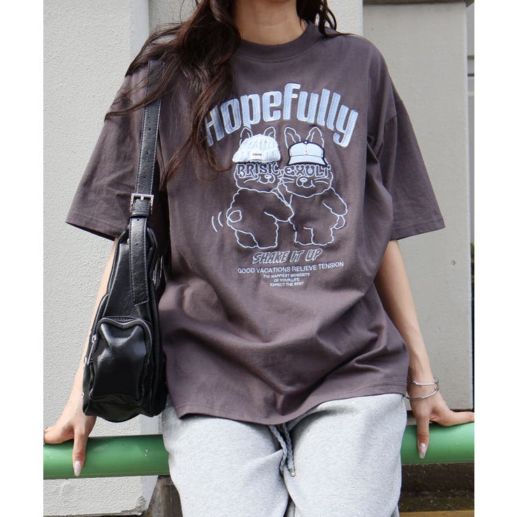 うさぎ刺繍Tシャツ | SpRay | 詳細画像7 