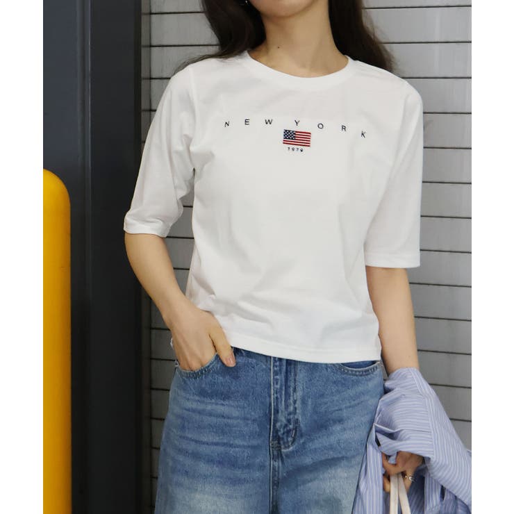 USA刺繍ロゴショートスリーブTシャツ | SpRay | 詳細画像16 