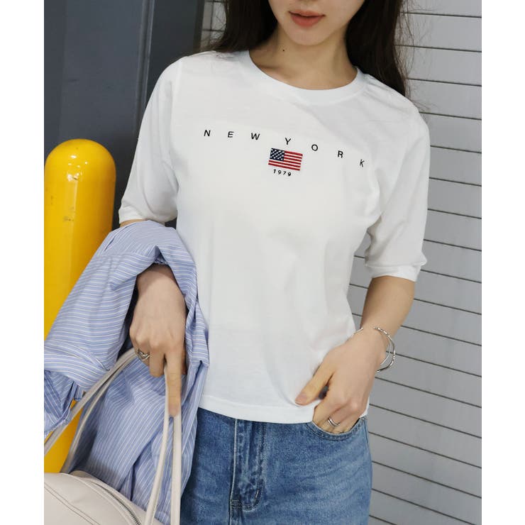 USA刺繍ロゴショートスリーブTシャツ | SpRay | 詳細画像19 