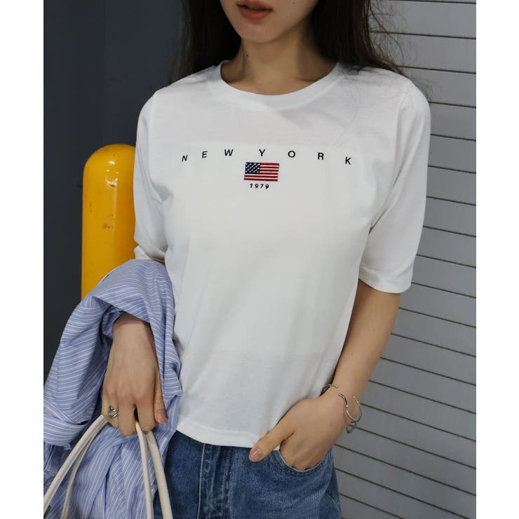 USA刺繍ロゴショートスリーブTシャツ | SpRay | 詳細画像20 