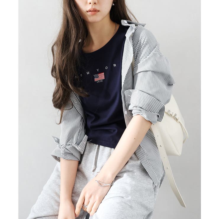 USA刺繍ロゴショートスリーブTシャツ | SpRay | 詳細画像22 