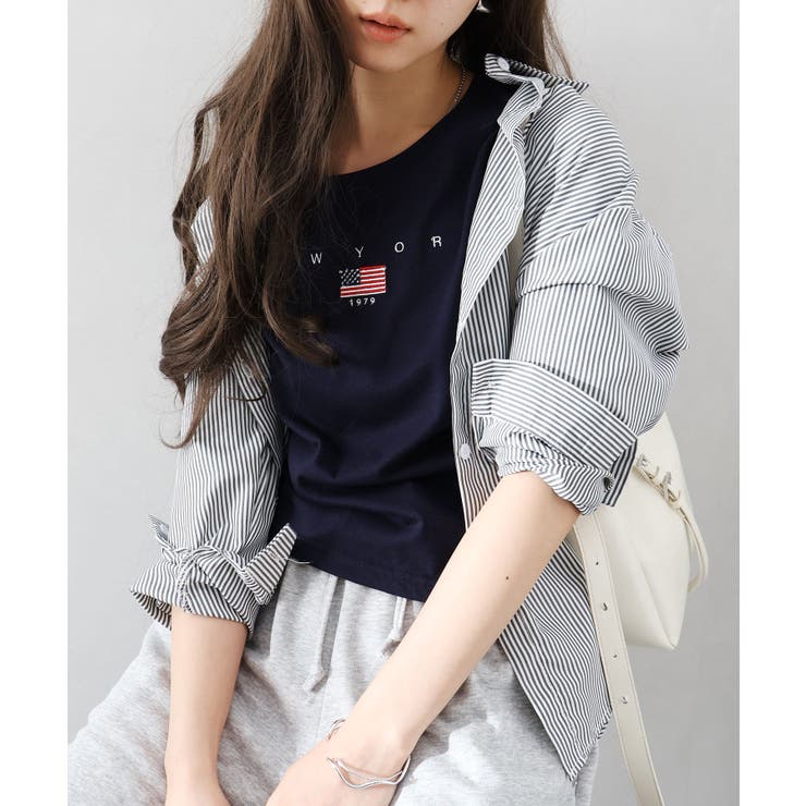 USA刺繍ロゴショートスリーブTシャツ | SpRay | 詳細画像23 