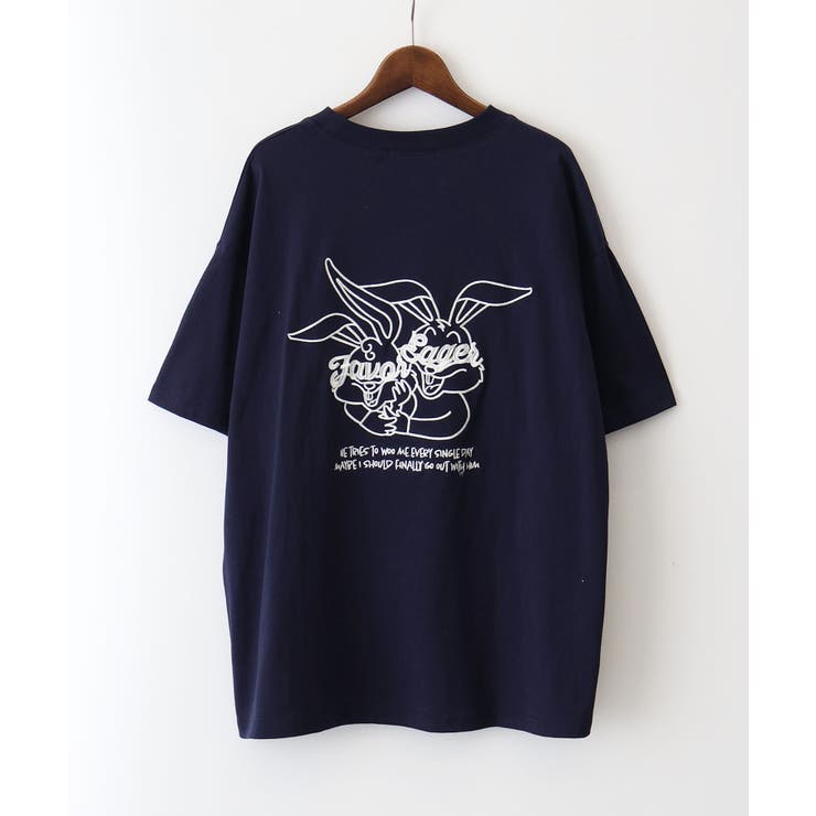 ハグうさぎ刺繍BIG Tシャツ | SpRay | 詳細画像8 