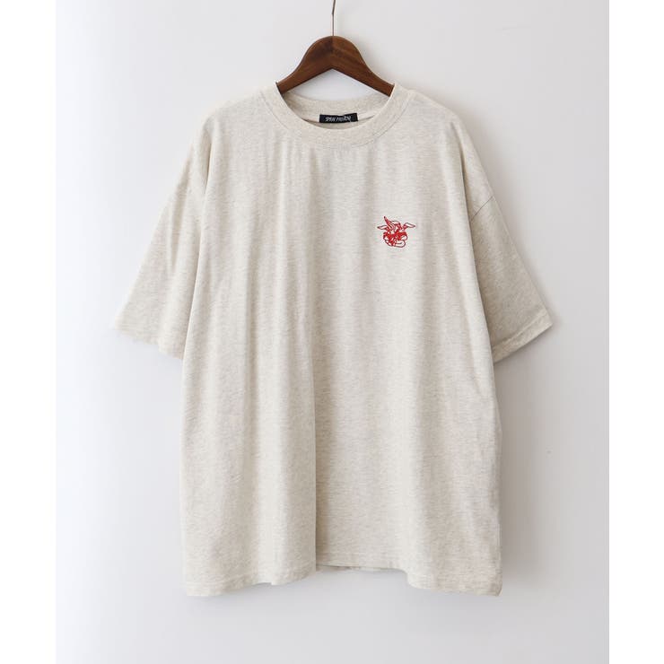 ハグうさぎ刺繍BIG Tシャツ | SpRay | 詳細画像9 