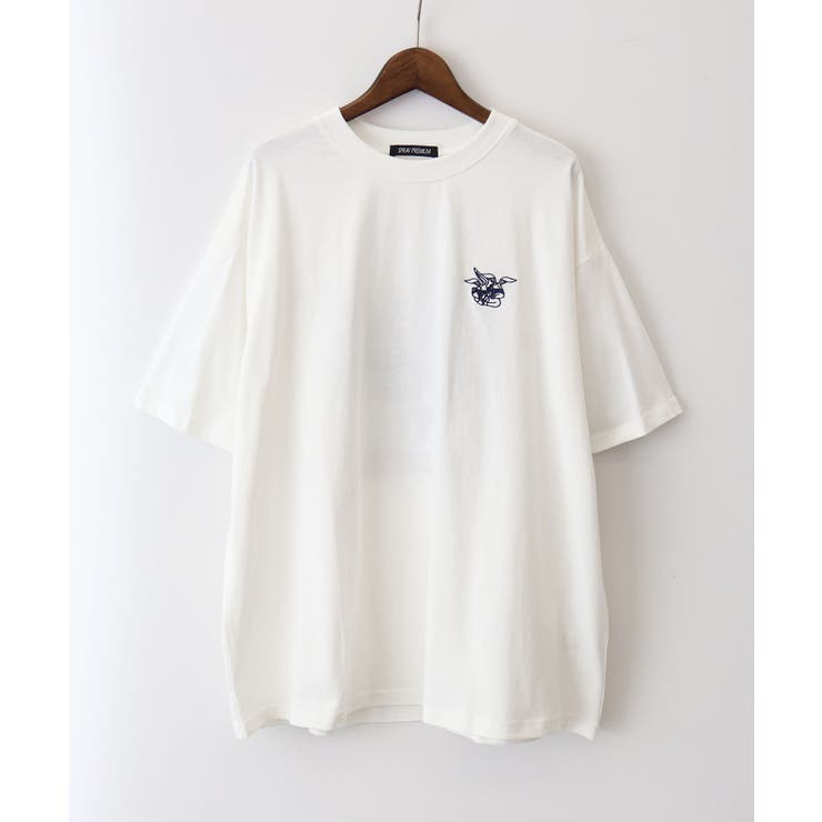 ハグうさぎ刺繍BIG Tシャツ | SpRay | 詳細画像12 
