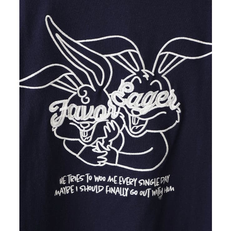 ハグうさぎ刺繍BIG Tシャツ | SpRay | 詳細画像16 