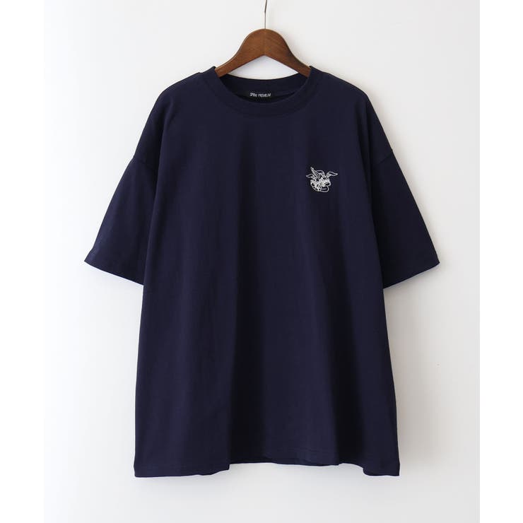 ハグうさぎ刺繍BIG Tシャツ | SpRay | 詳細画像7 