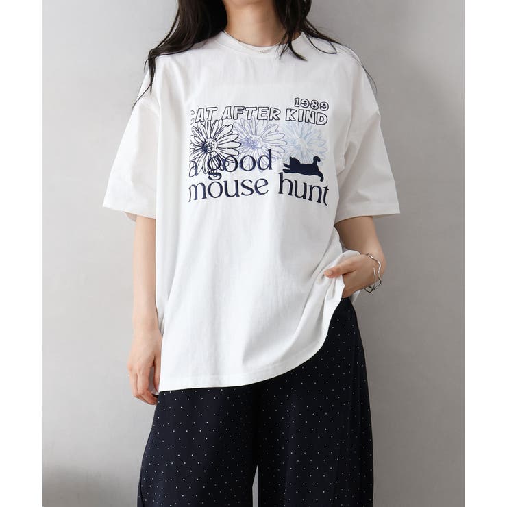 FLOWER×CAT BIG Tシャツ | SpRay | 詳細画像3 