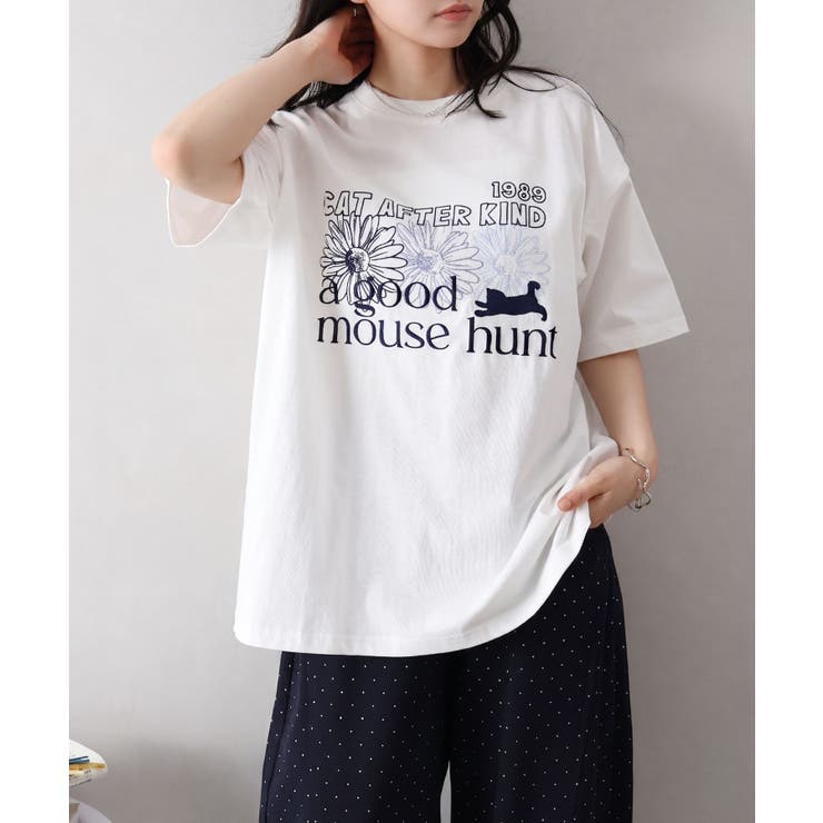 FLOWER×CAT BIG Tシャツ | SpRay | 詳細画像8 