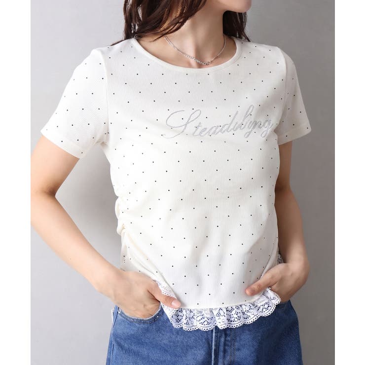 ドット裾レース Tシャツ | SpRay | 詳細画像15 