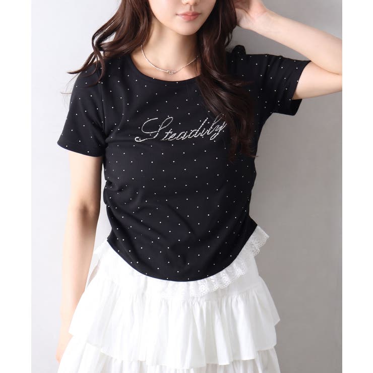 ドット裾レース Tシャツ | SpRay | 詳細画像6 