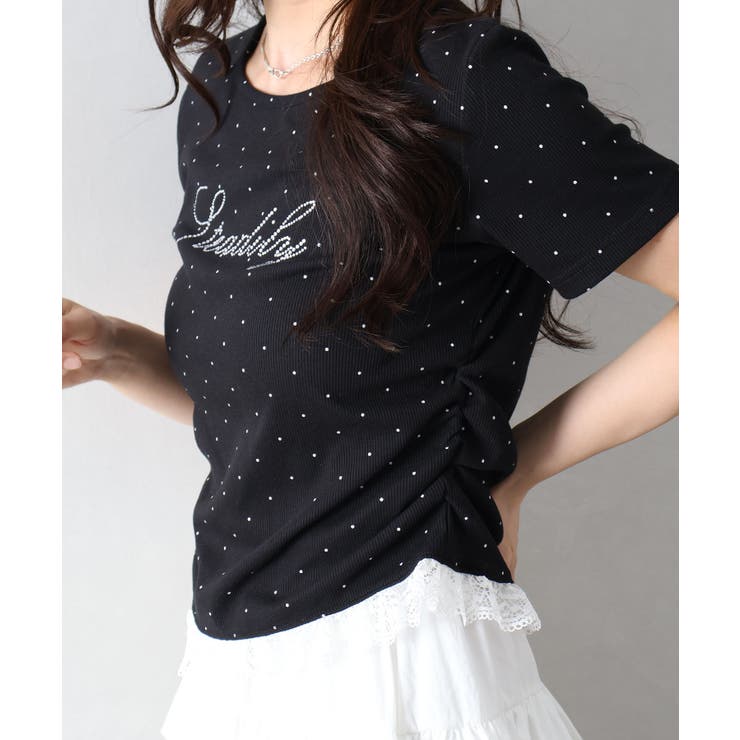 ドット裾レース Tシャツ | SpRay | 詳細画像7 