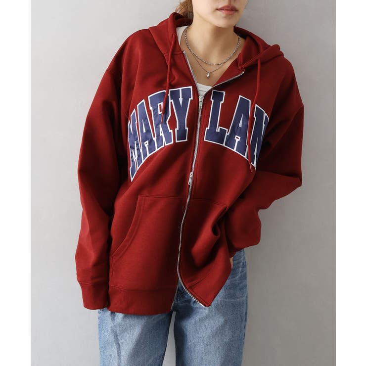 貼付ロゴWZIPパーカー | SpRay | 詳細画像17 