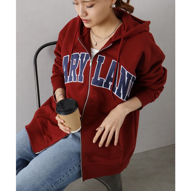 貼付ロゴWZIPパーカー | SpRay | 詳細画像24 