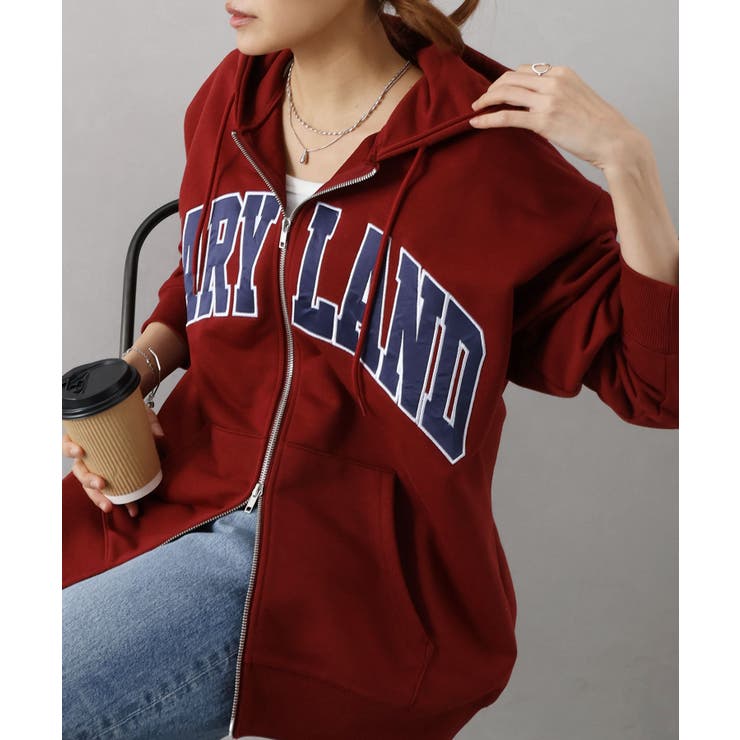 貼付ロゴWZIPパーカー | SpRay | 詳細画像25 