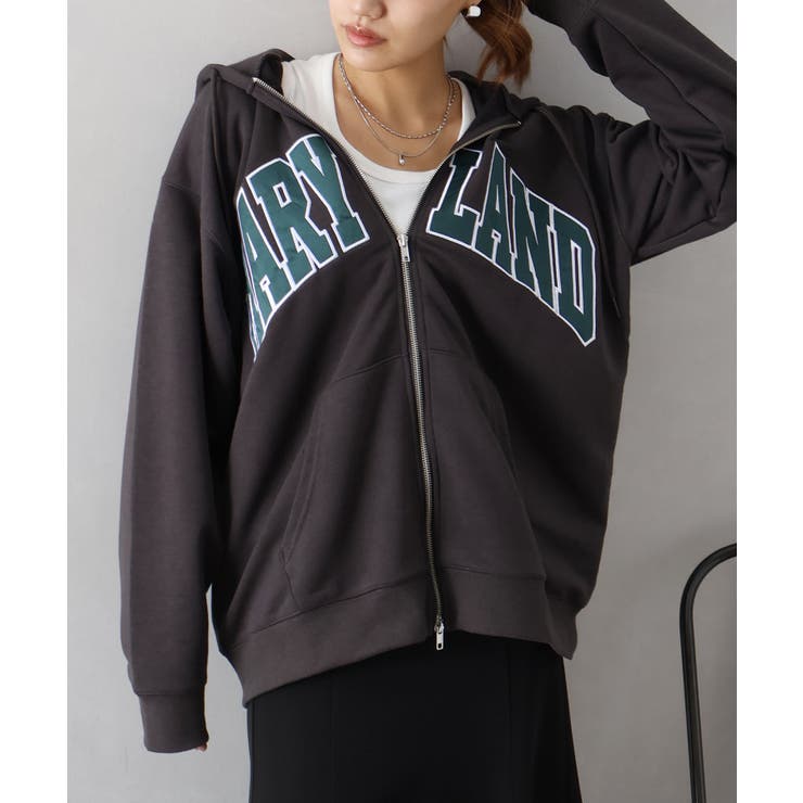 貼付ロゴWZIPパーカー | SpRay | 詳細画像29 