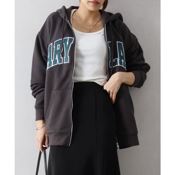 貼付ロゴWZIPパーカー | SpRay | 詳細画像33 