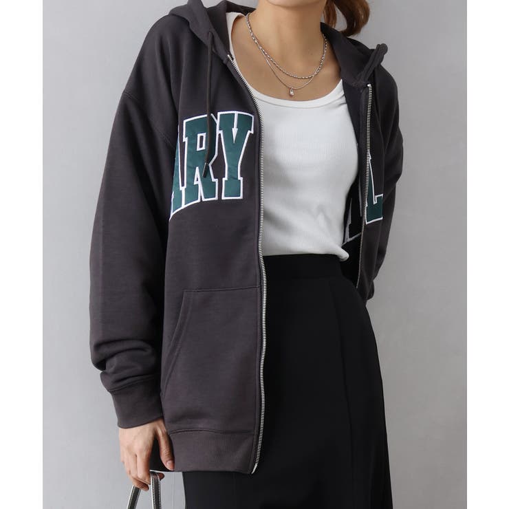 貼付ロゴWZIPパーカー | SpRay | 詳細画像34 