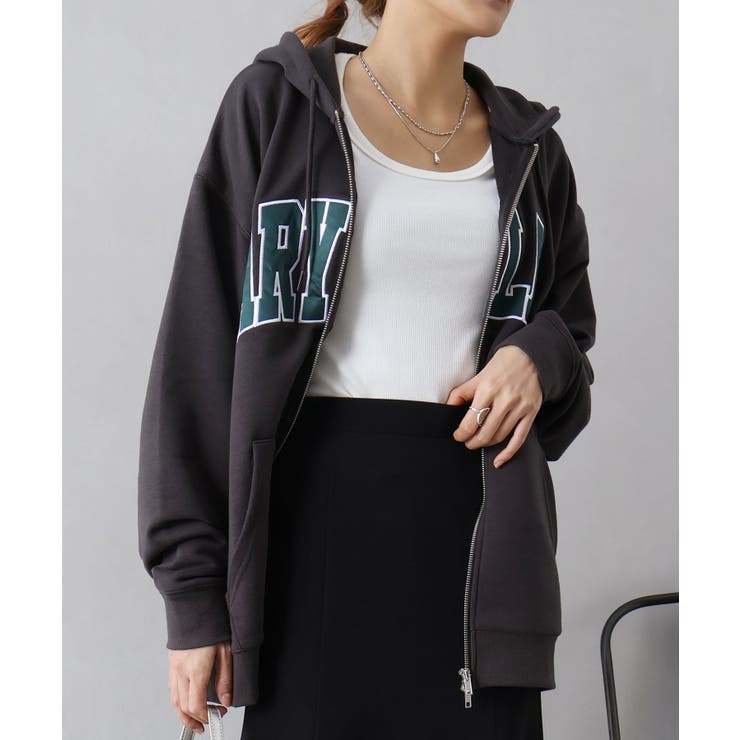 貼付ロゴWZIPパーカー | SpRay | 詳細画像35 