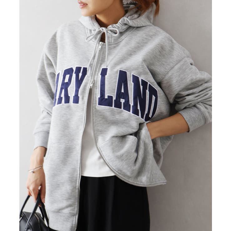 貼付ロゴWZIPパーカー | SpRay | 詳細画像6 