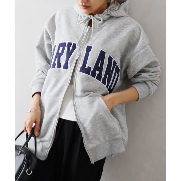 貼付ロゴWZIPパーカー | SpRay | 詳細画像7 