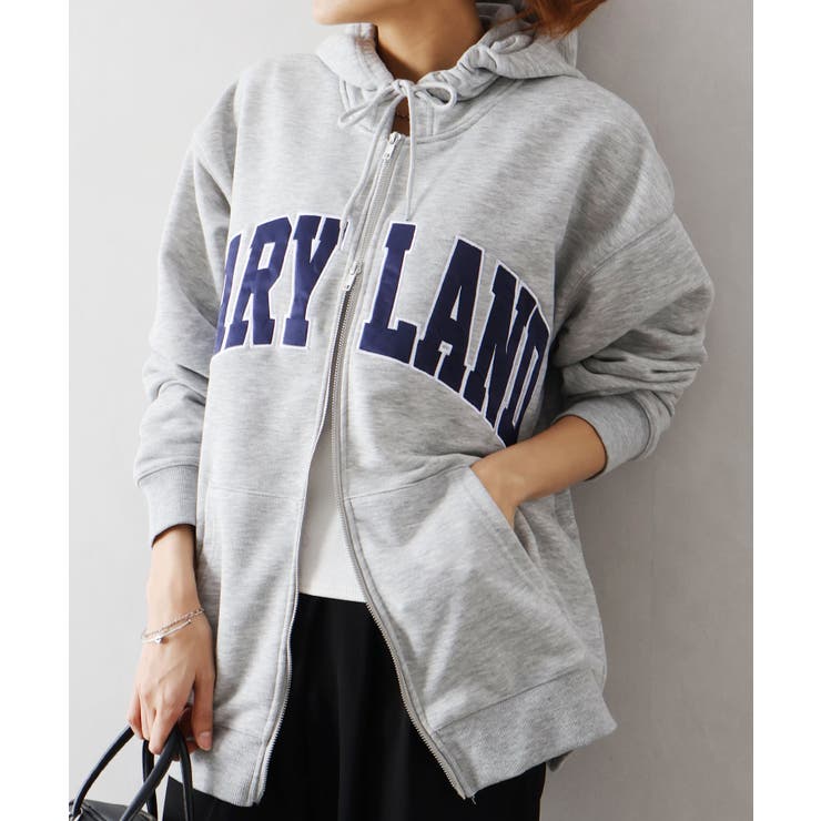 貼付ロゴWZIPパーカー | SpRay | 詳細画像8 