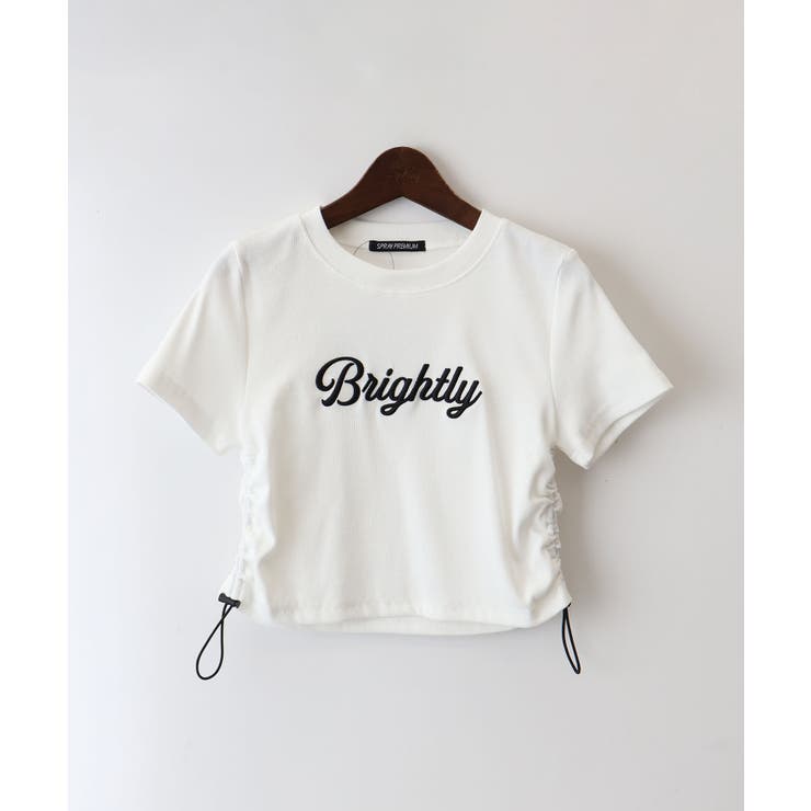 テレコロゴ刺繍シャーリングトップス | SpRay | 詳細画像14 