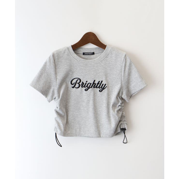 テレコロゴ刺繍シャーリングトップス | SpRay | 詳細画像15 