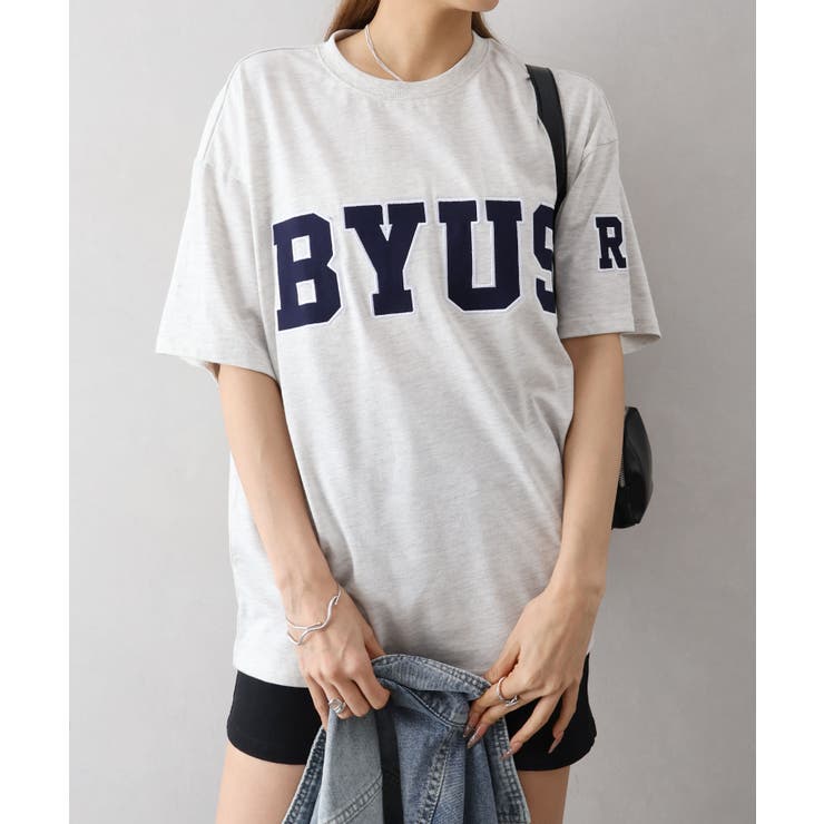 オートミール | 貼付ロゴＢＩＧＴシャツ | SpRay