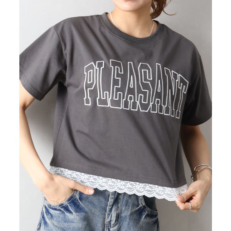 すそ刺繍ロゴショートスリーブ | SpRay | 詳細画像21 