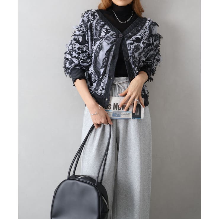 ウェーブフリンジカーディガン | SpRay | 詳細画像9 